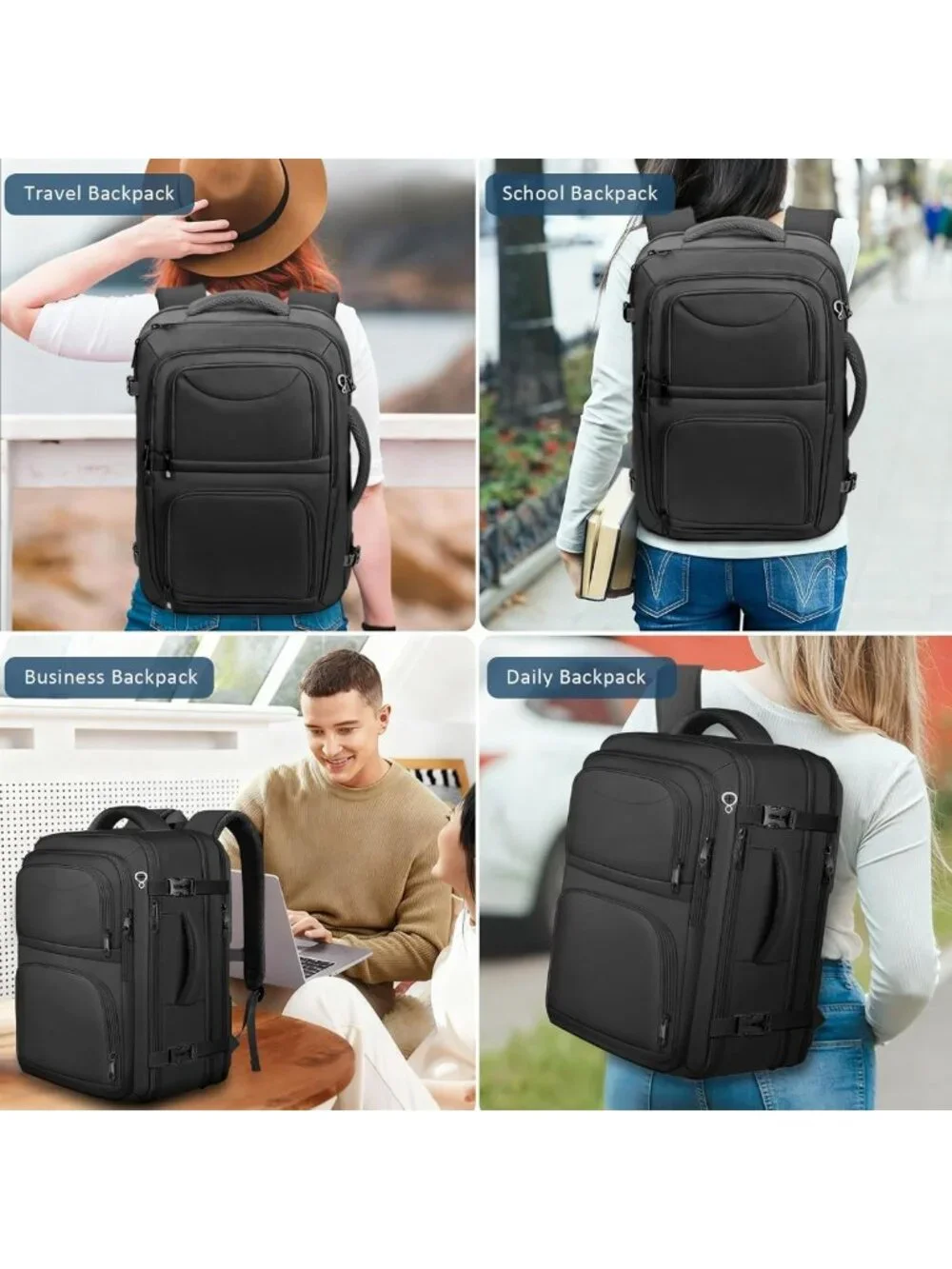 TSA-Approved Travel Backpack for Men, Stylish Carry-On Bag for Flights